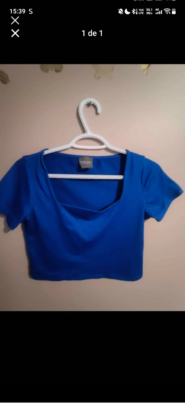 Blue Crop Top