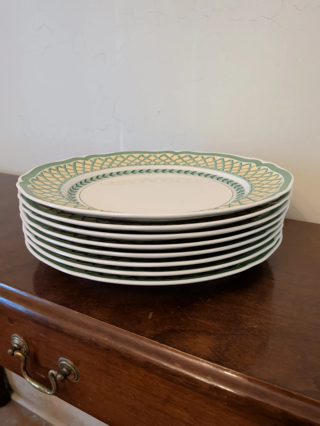 Set of 8 Dinner Plates - Botanical Garden Pattern - photo 2