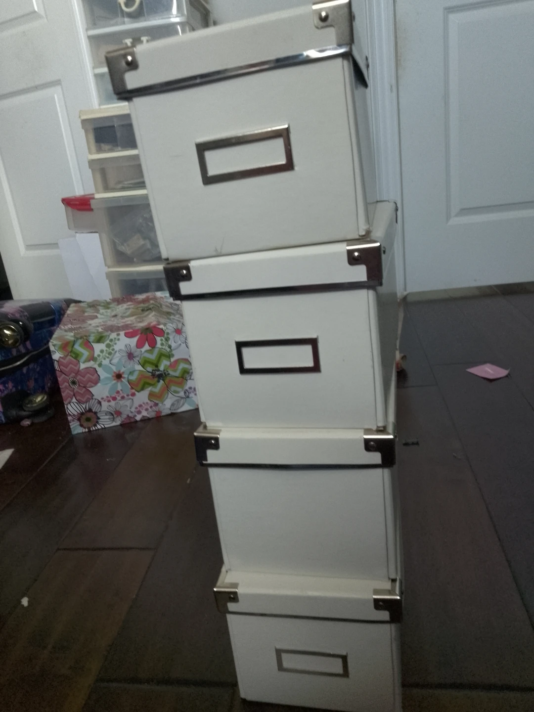 Set of 4 White Storage Boxes 🏈