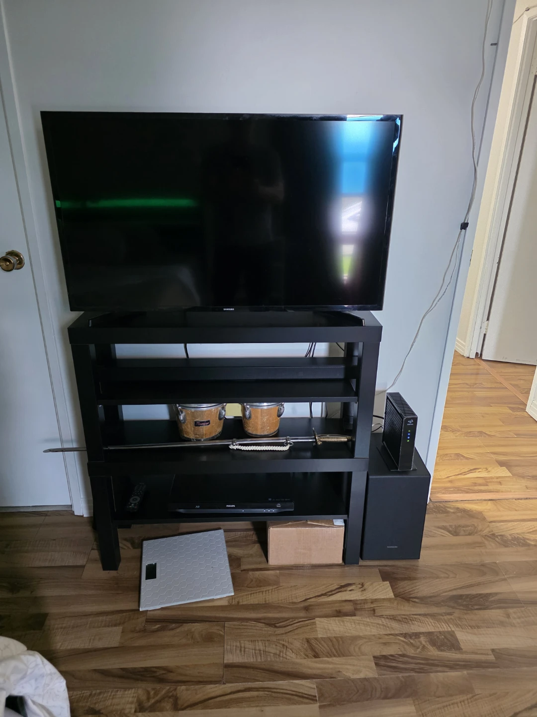Black 4-Tier Open Shelving Unit