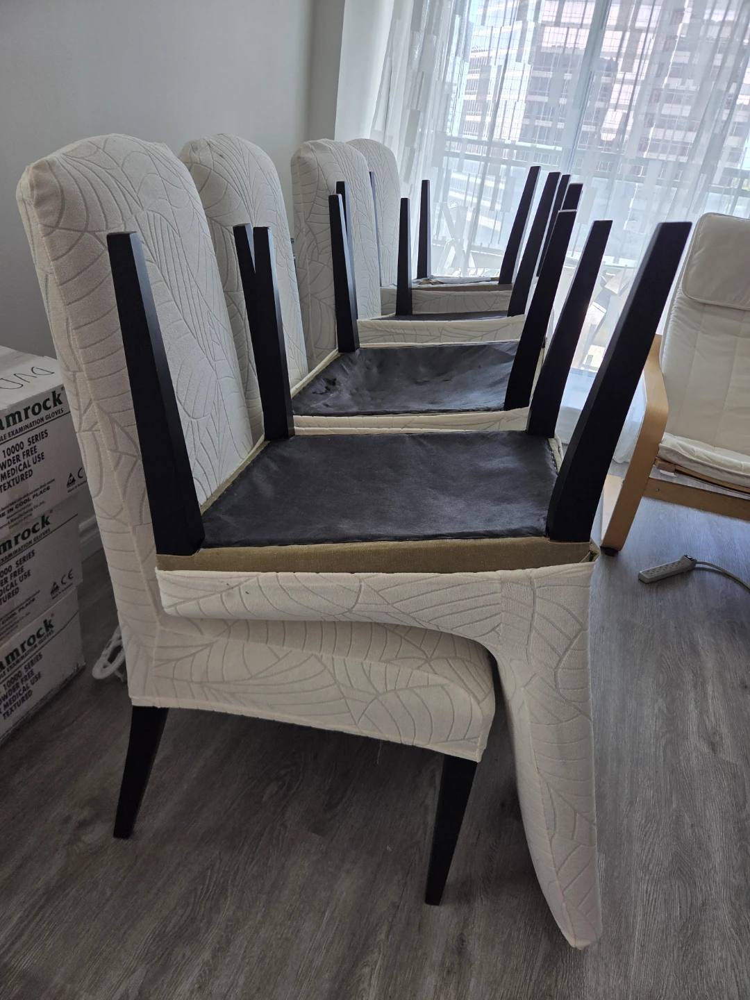 Set of 8 Upholstered Dining Chairs - photo 2