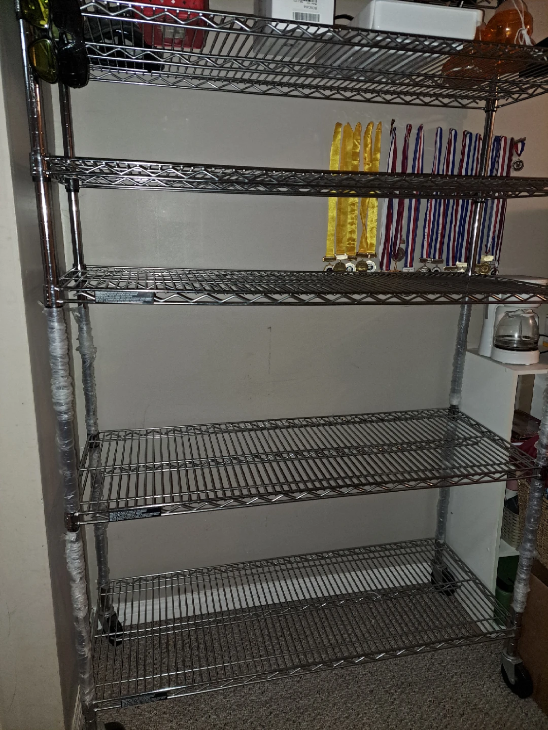 Heavy Duty Chrome Wire Shelving Rack