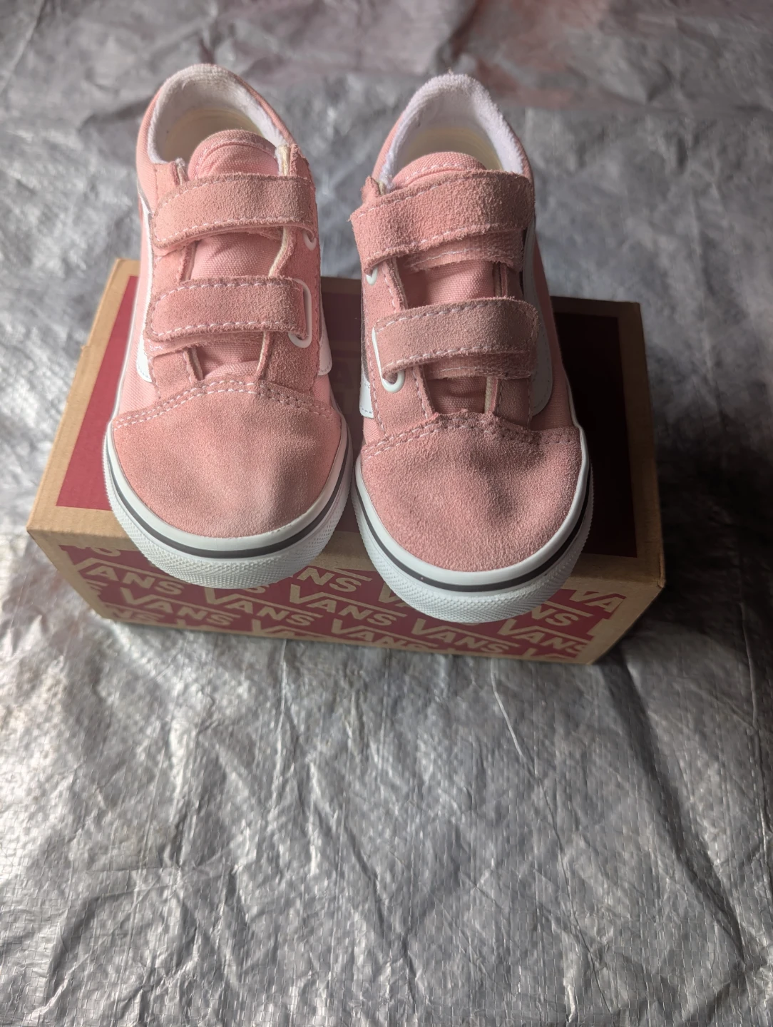 Vans Old Skool V Toddler Shoes Pink Size 10 - photo 2