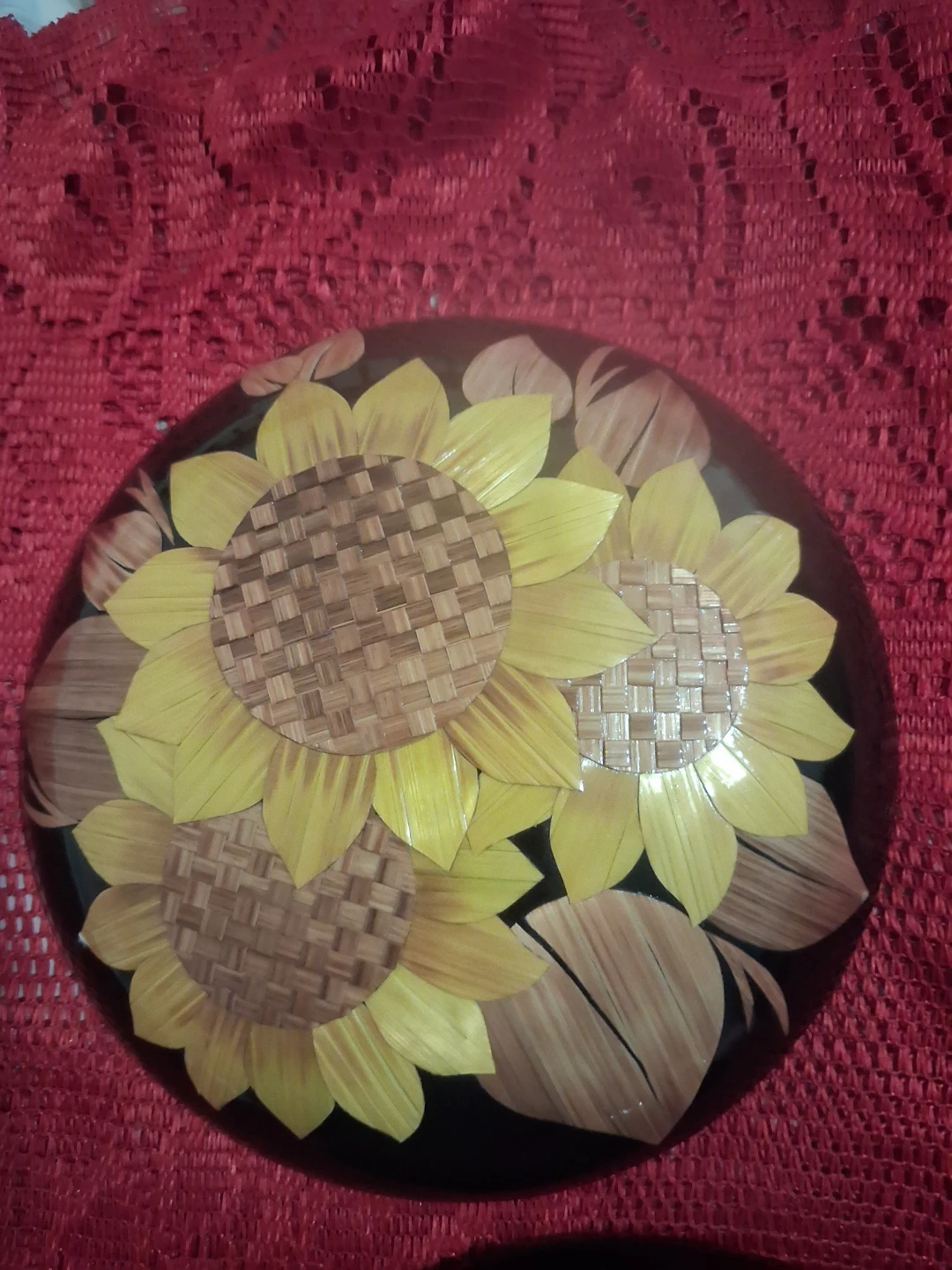 Sunflower decorative trinket box