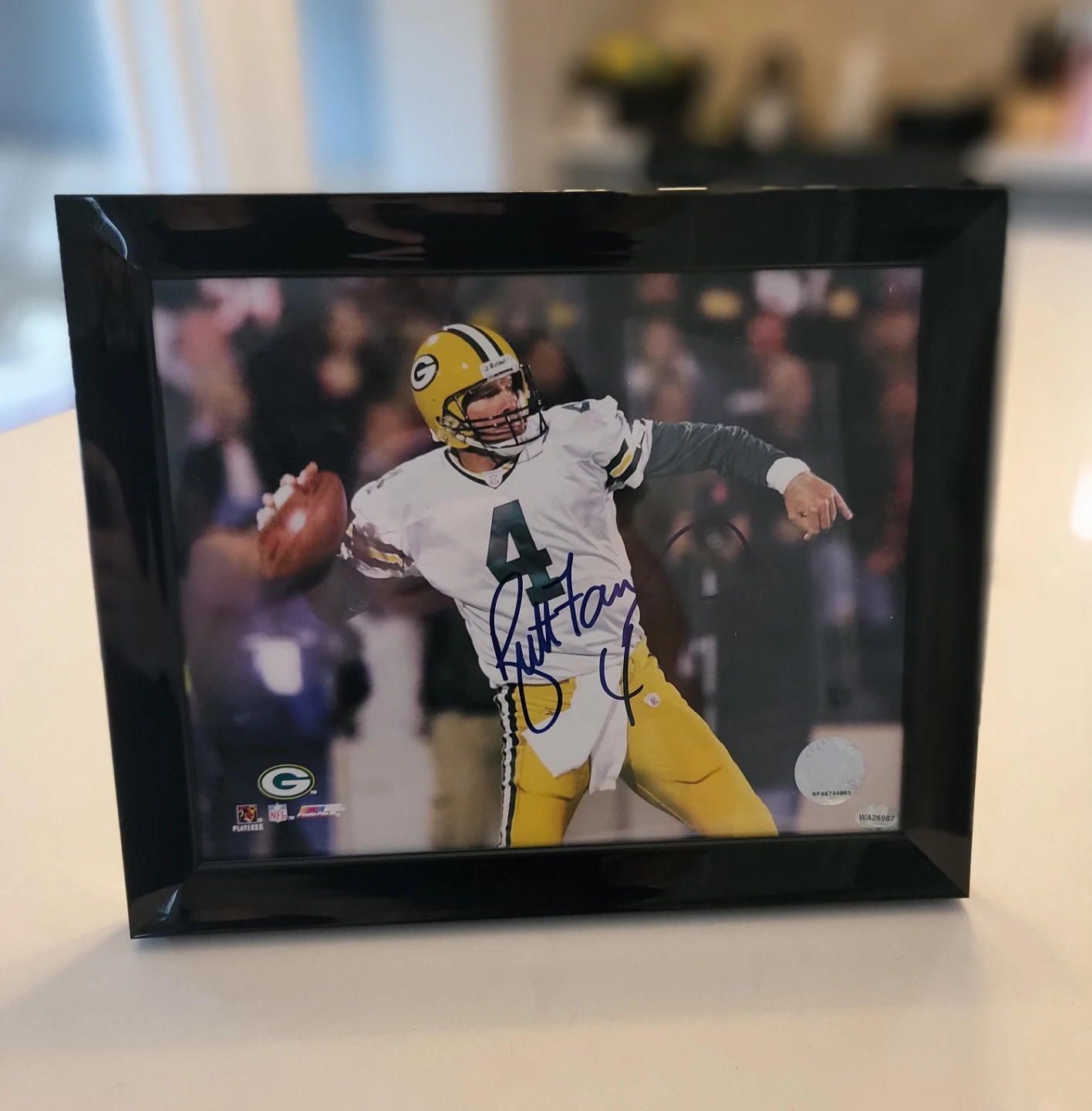 Brett Favre Authentic Autographed Framed Photo!