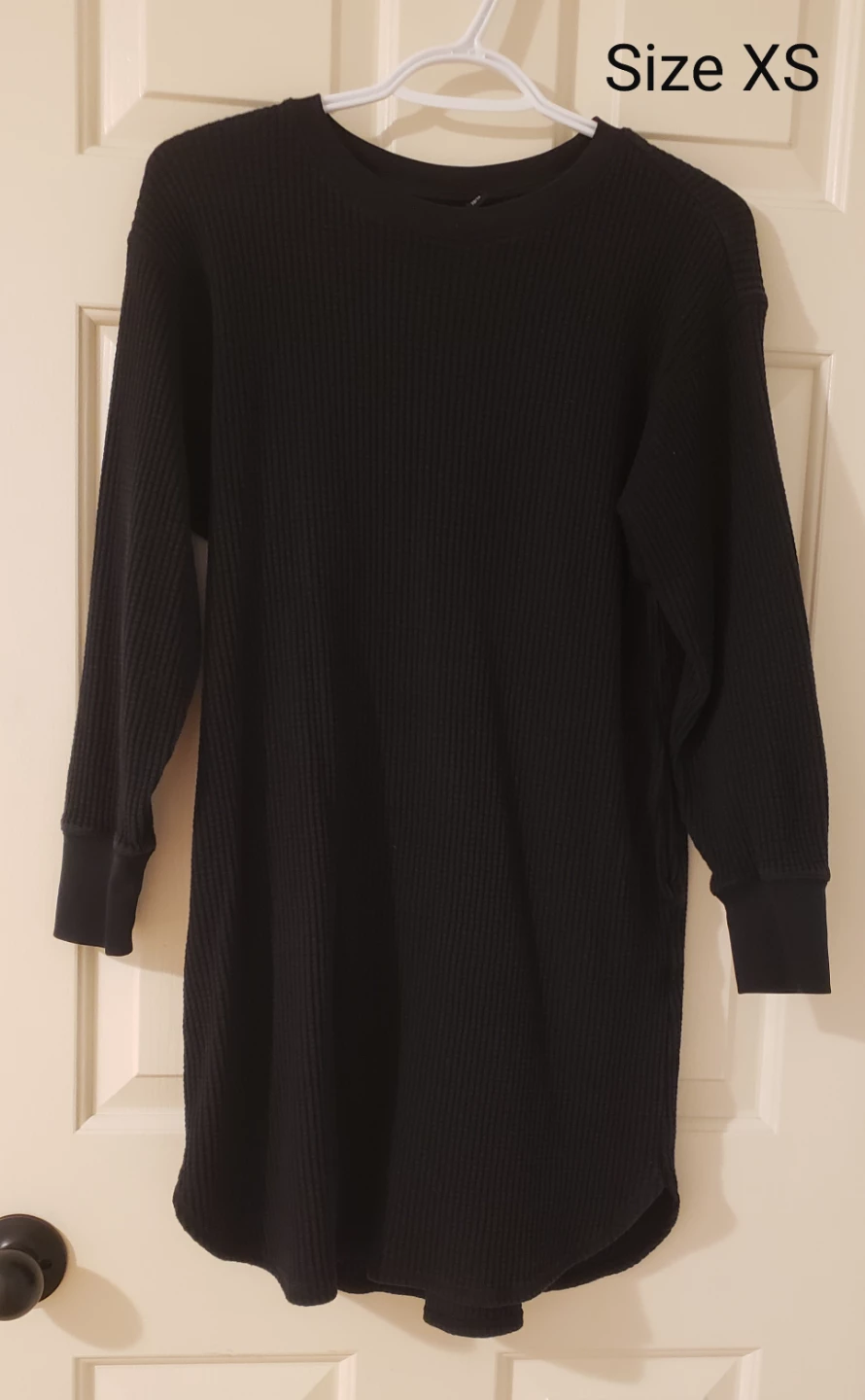 Waffle dress with pockets