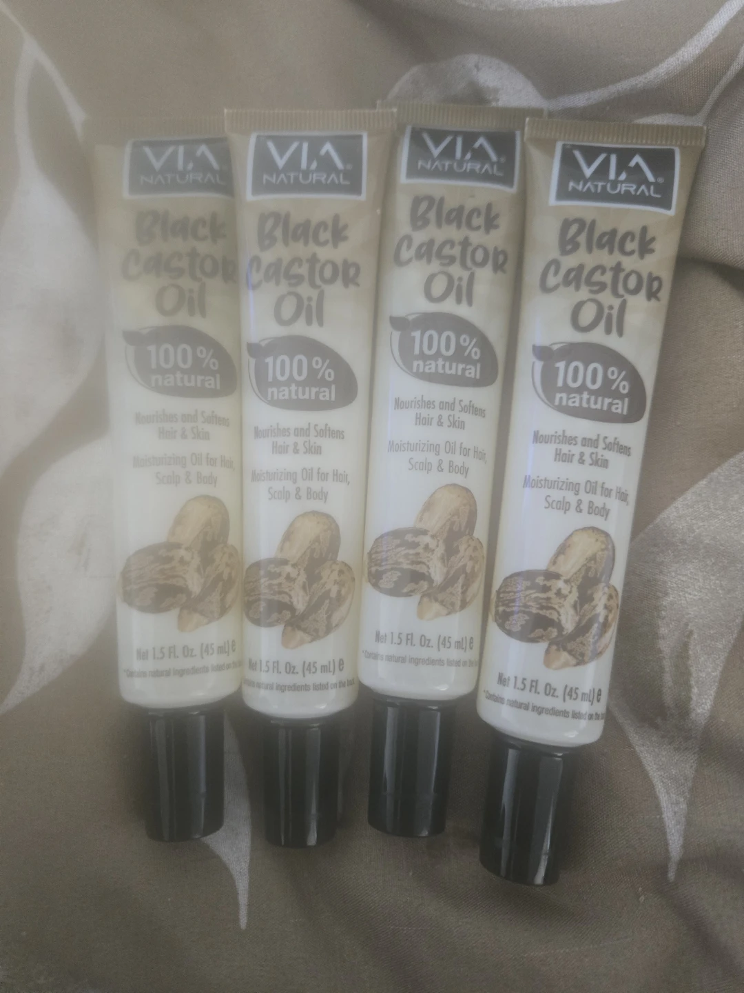 4 for $15 Via Natural Black Castor Oil - 4 Pack