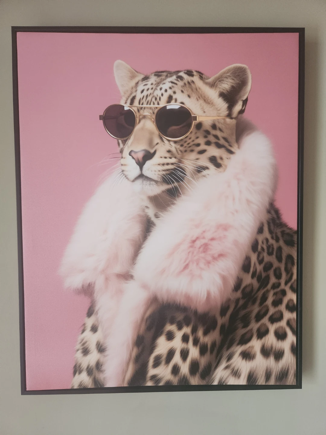 Leopard with Sunglasses Canvas Wall Art