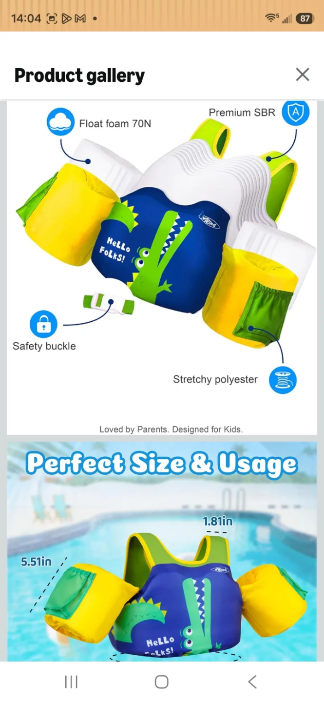 New Toddler Swim Vest Puddle Jumper 🏈 - photo 2
