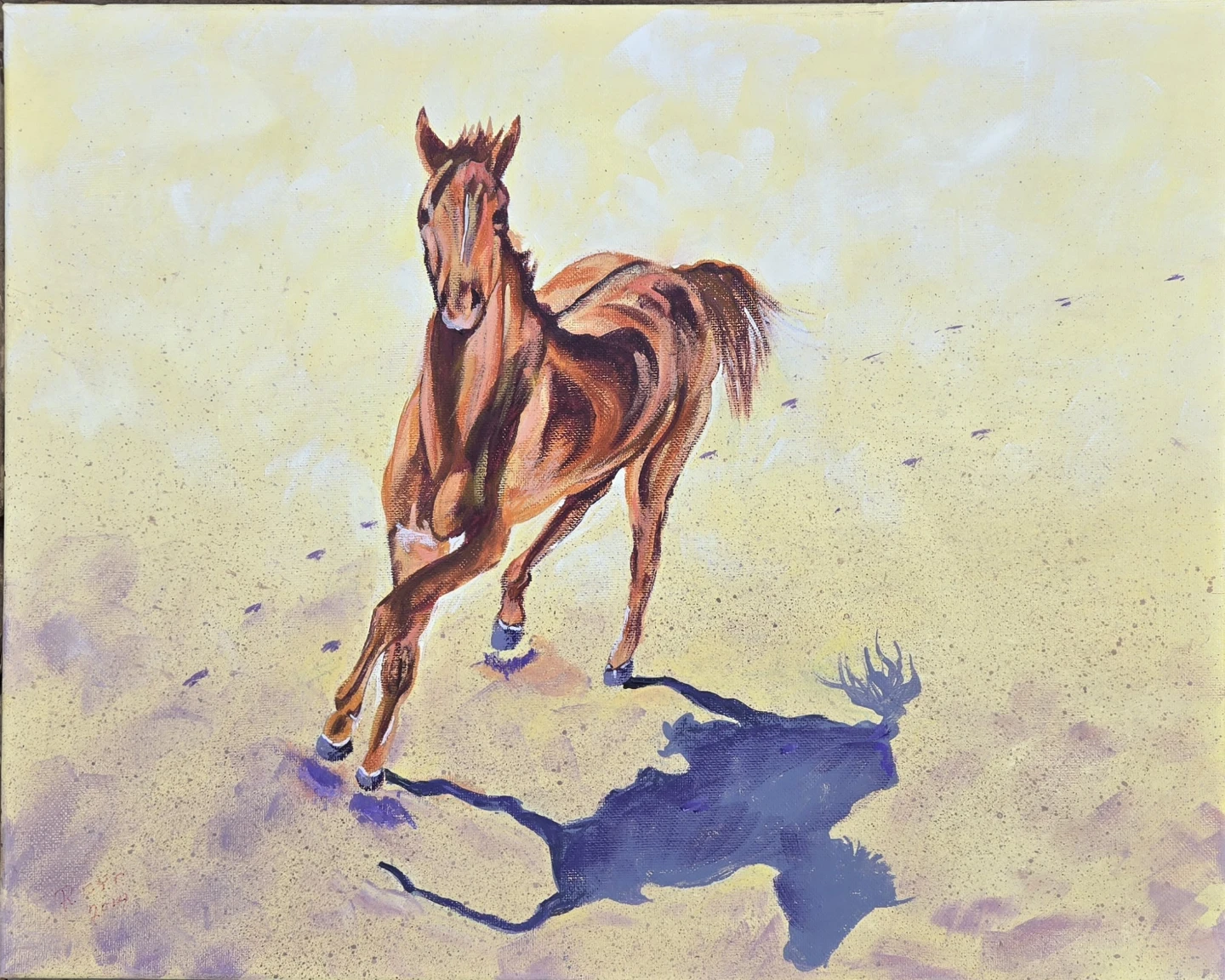 Original Horse Painting on Canvas - photo 2