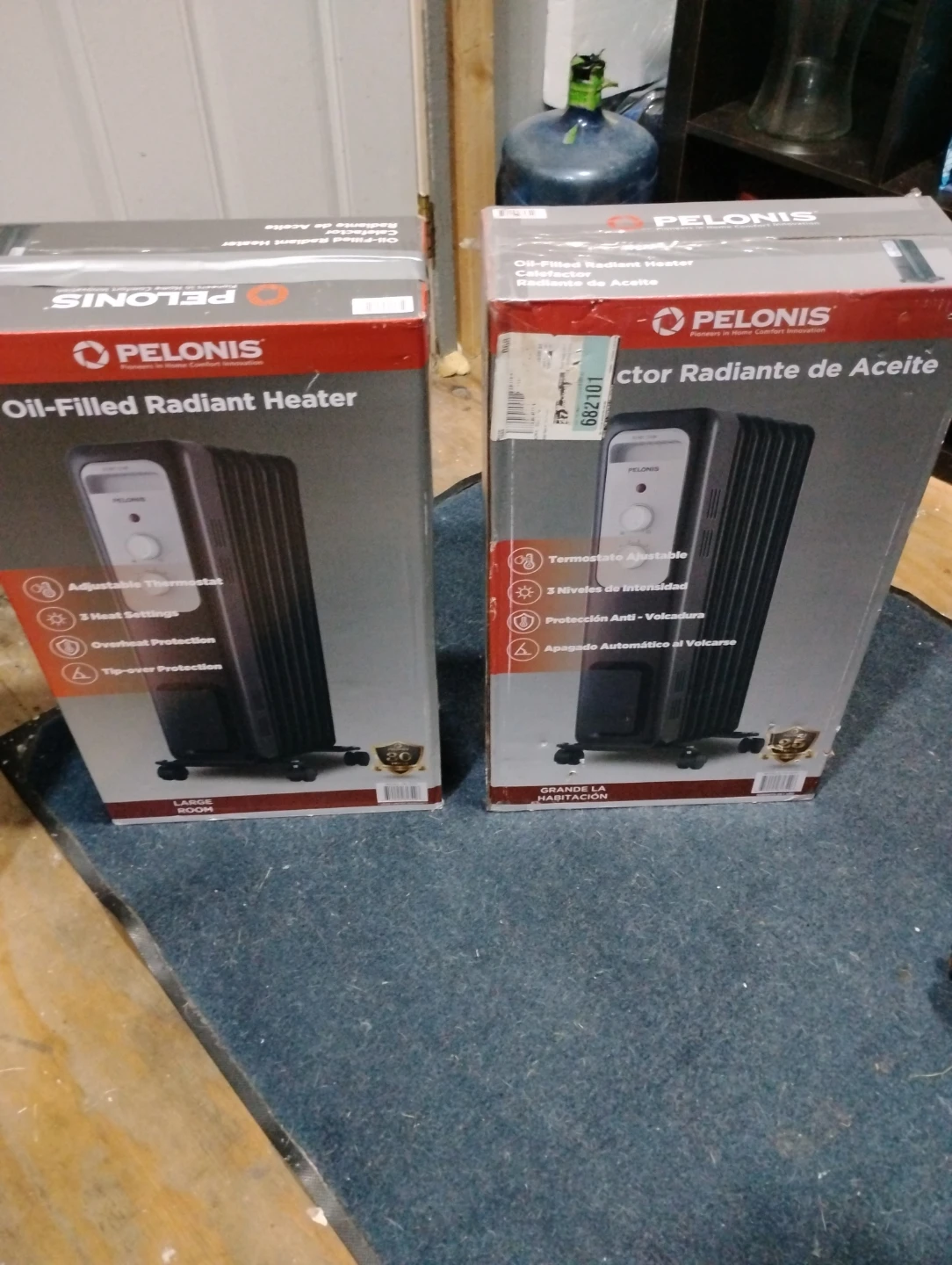 Two Pelonis Oil-Filled Radiant Heaters