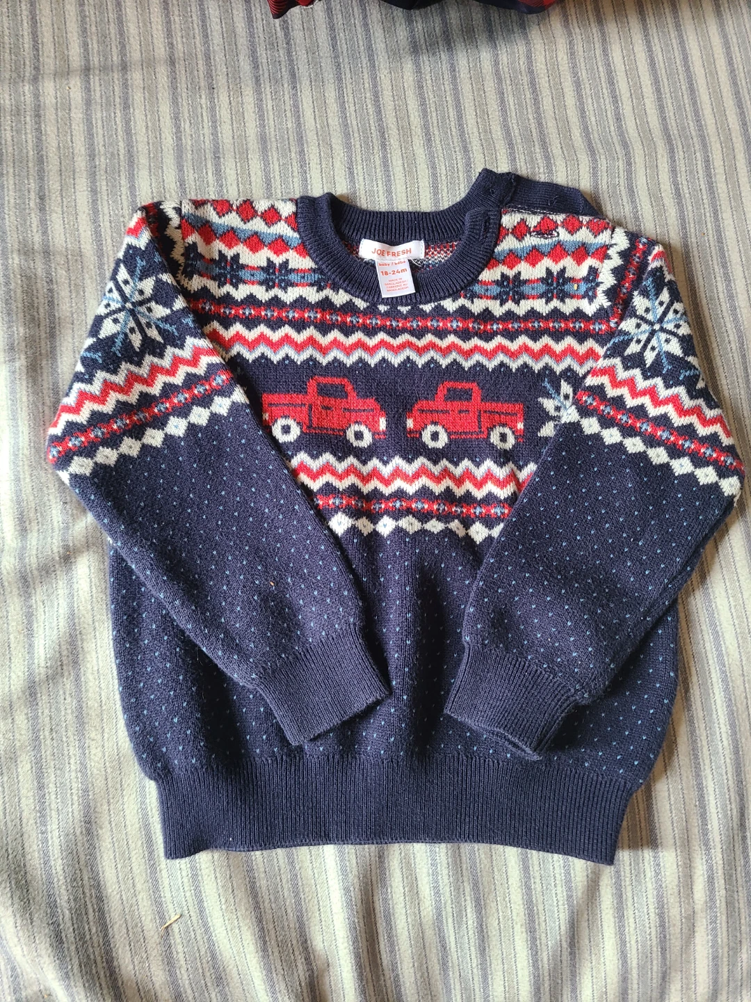 Joe Fresh Truck Print Toddler Sweater