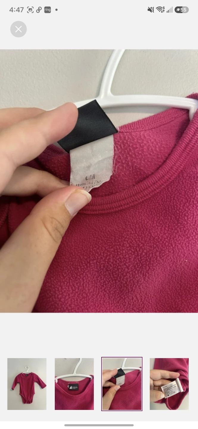 MEC Pink Fleece Baby Bodysuit - photo 3