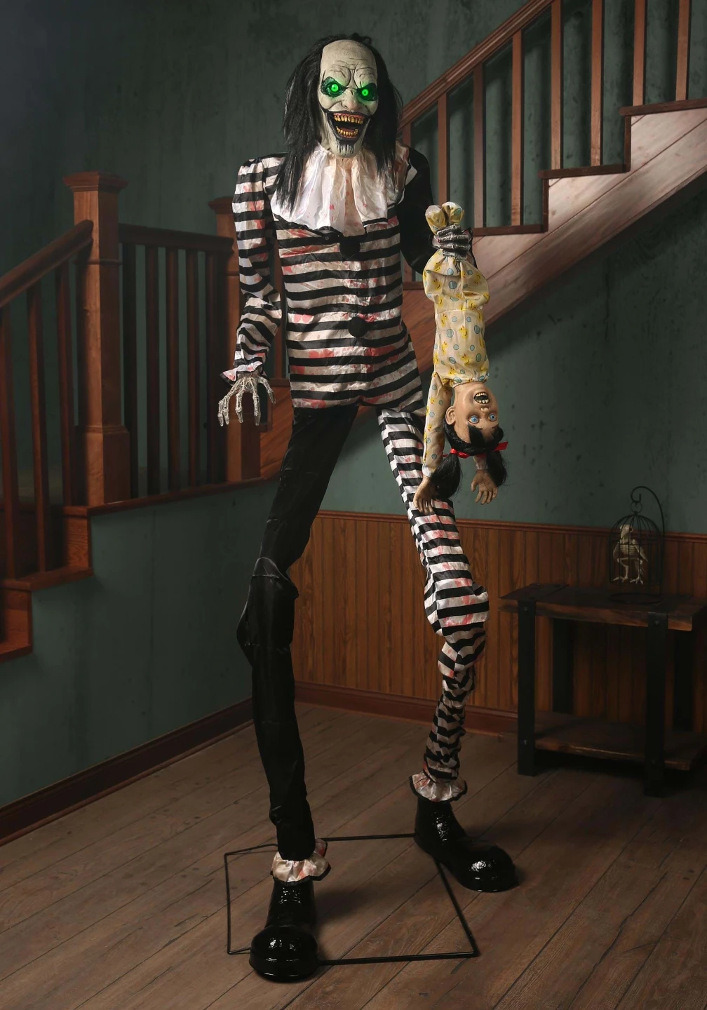 New 7ft Animated Halloween Clown Prop