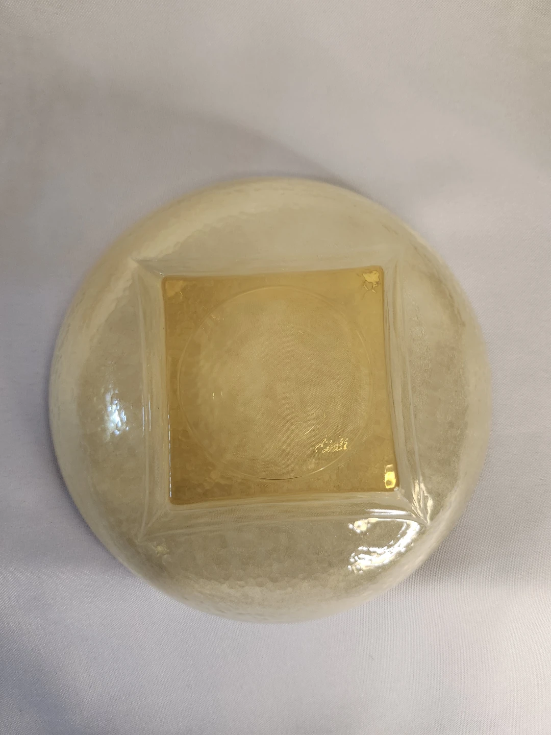 Vintage Hazel Atlas Pebblestone Amber Salad Bowls - Set of 3 - photo 3