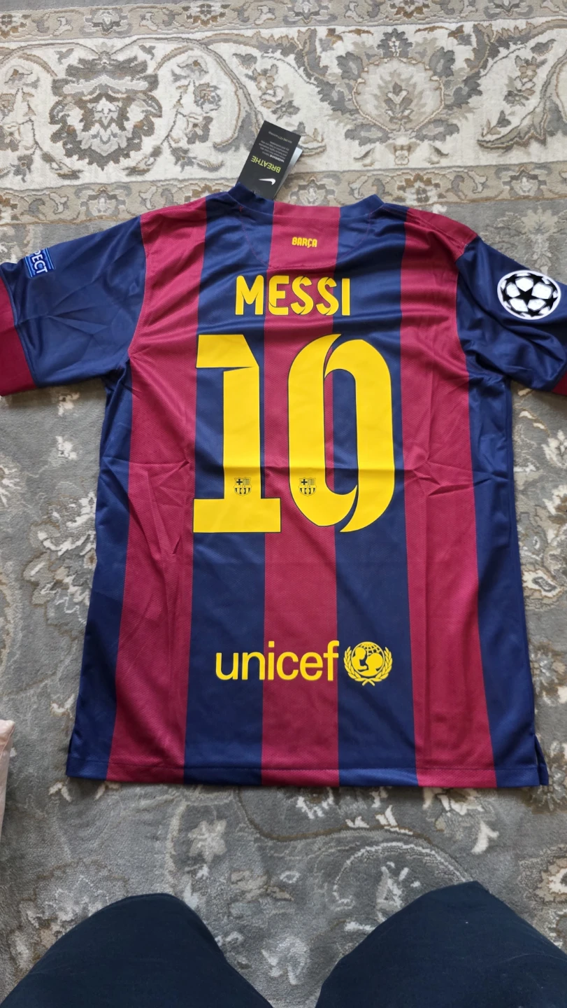 Messi #10 Barcelona retro Champions League 2015 final jersey