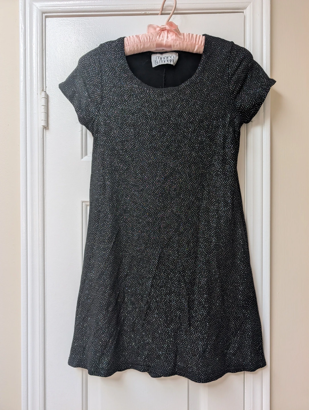 Marian & Mara Black Glitter  Dress