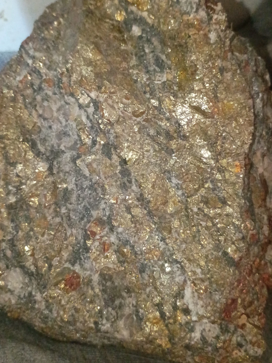 Large Golden Natural Rock Specimen (Golden Speckles) - photo 4