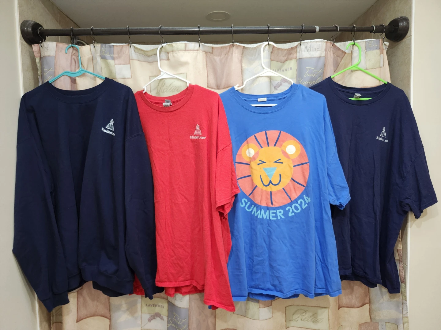 Set of 4 KinderCare Shirts and Sweatshirt - Size 4XL