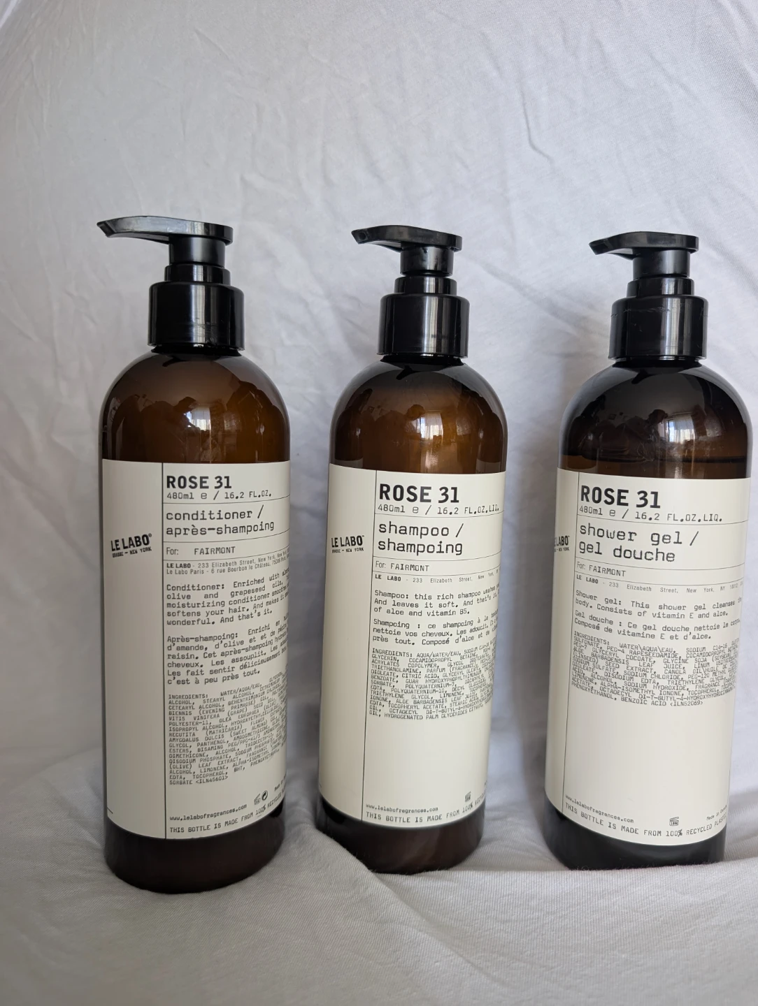 Le Labo Rose 31 Set - Shampoo, Conditioner, Shower Gel