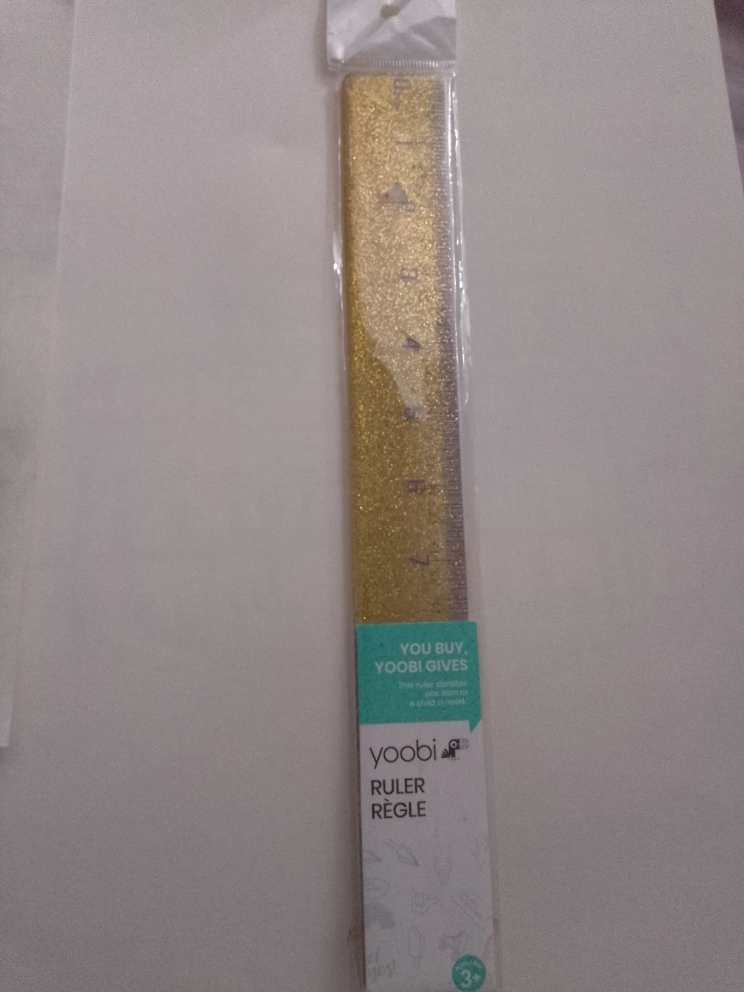 Yoobi Gold Glitter Ruler 🏈 - photo 2