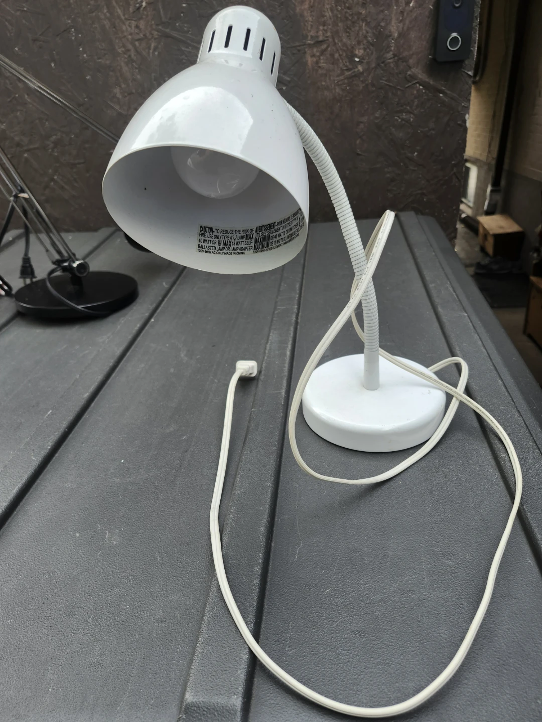 White Gooseneck Desk Lamp