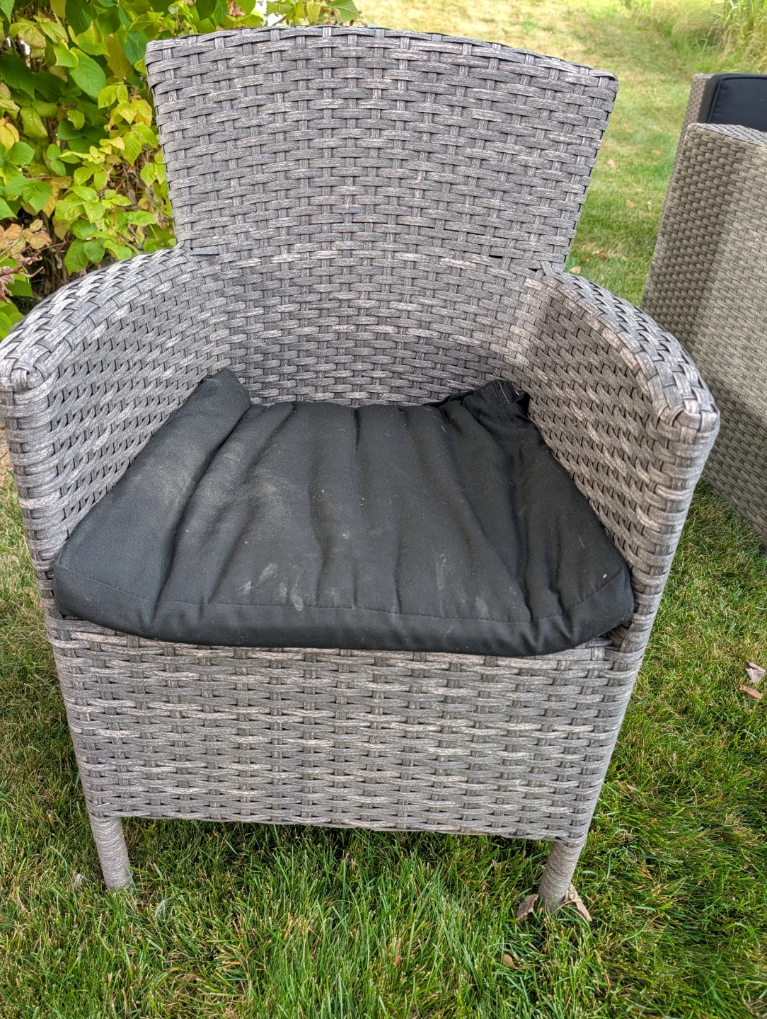 Wicker Patio Dining Set with Glass Top Table - photo 3