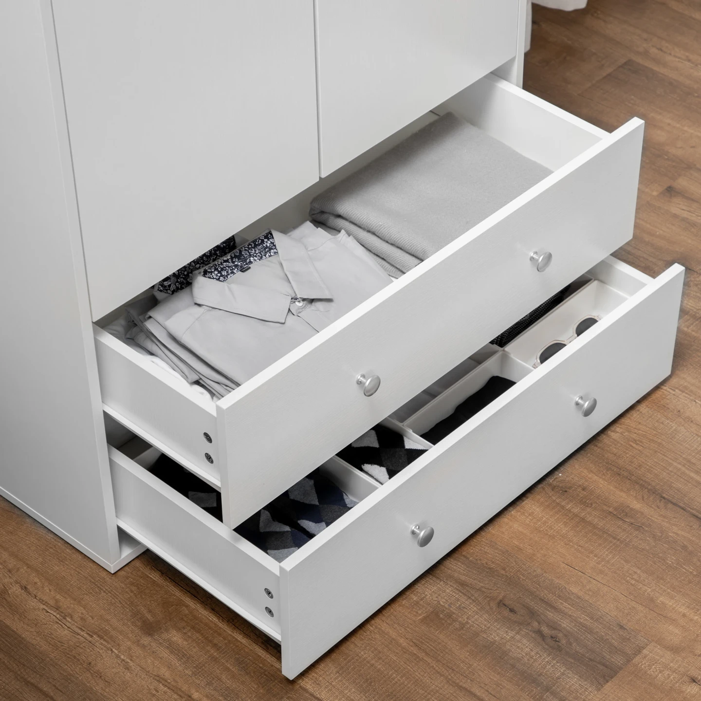 HOMCOM  Wardrobe Closet with 2 Drawers. - photo 3