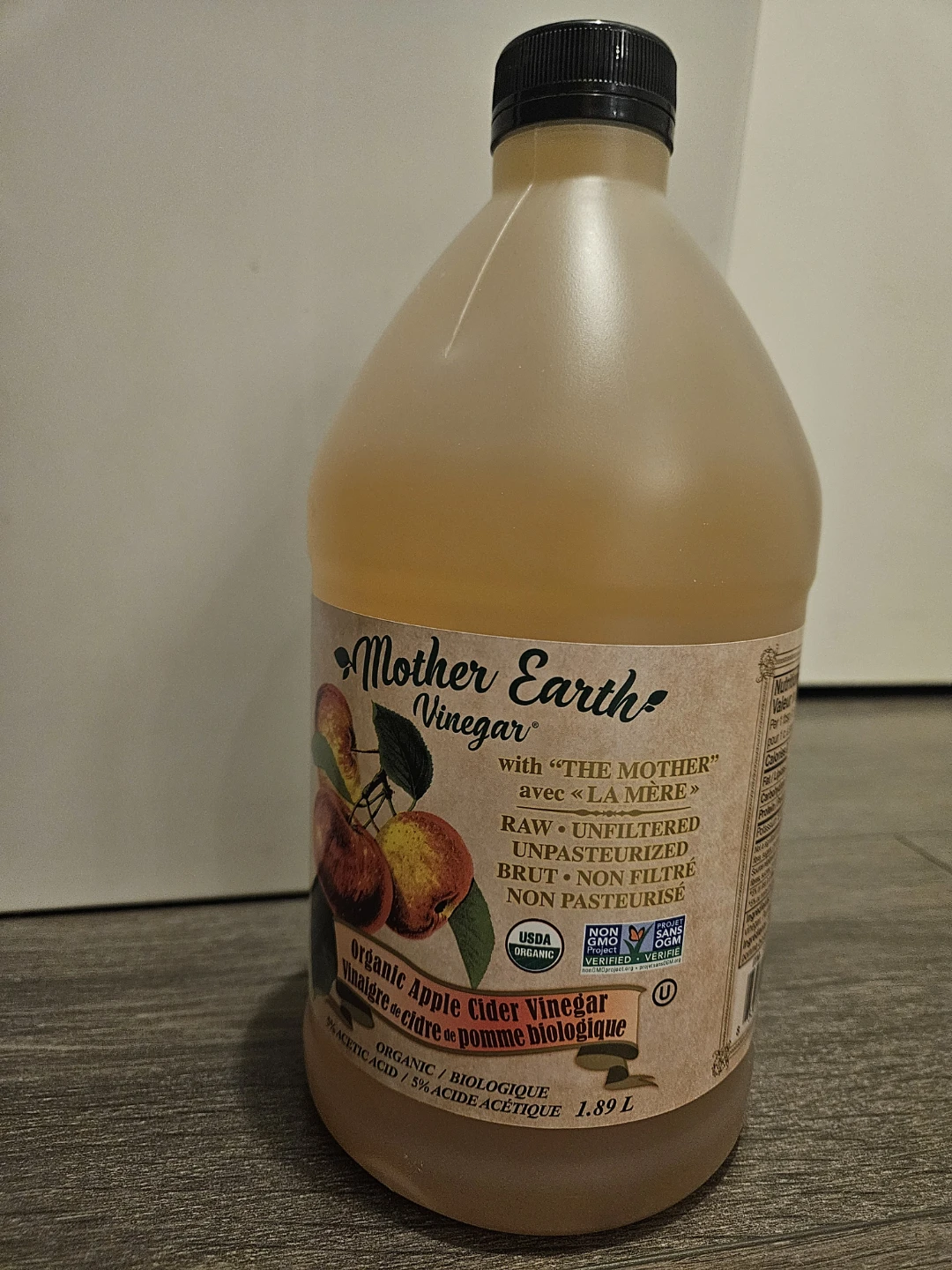 Mother Earth Organic Apple Cider Vinegar 1.89L