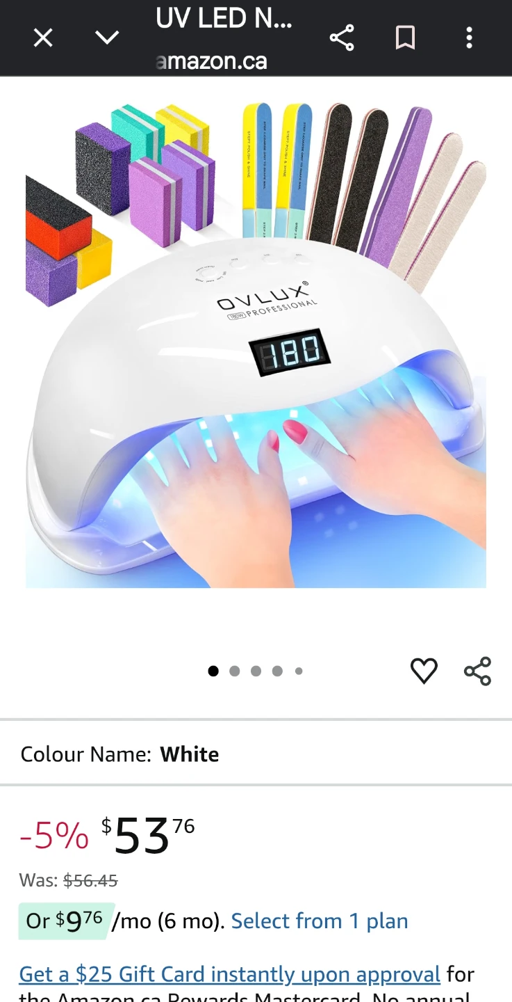 Ovlux 180W UV LED Nail Lamp and Beetles Gel Polish Set