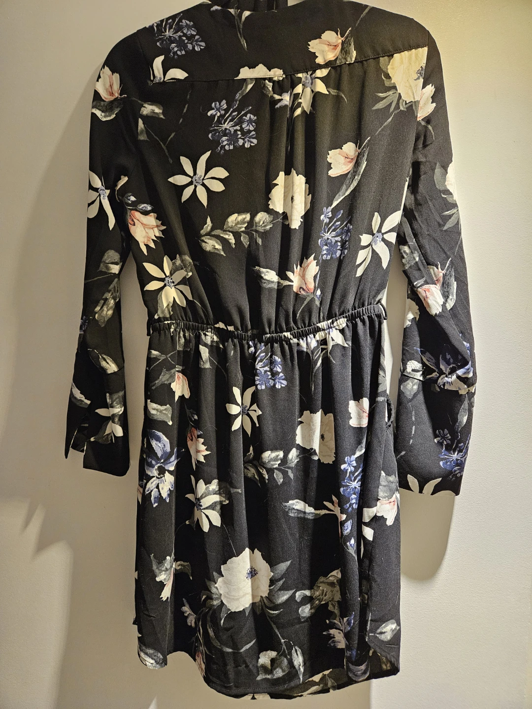 Black Floral Long Sleeve Dress - photo 3
