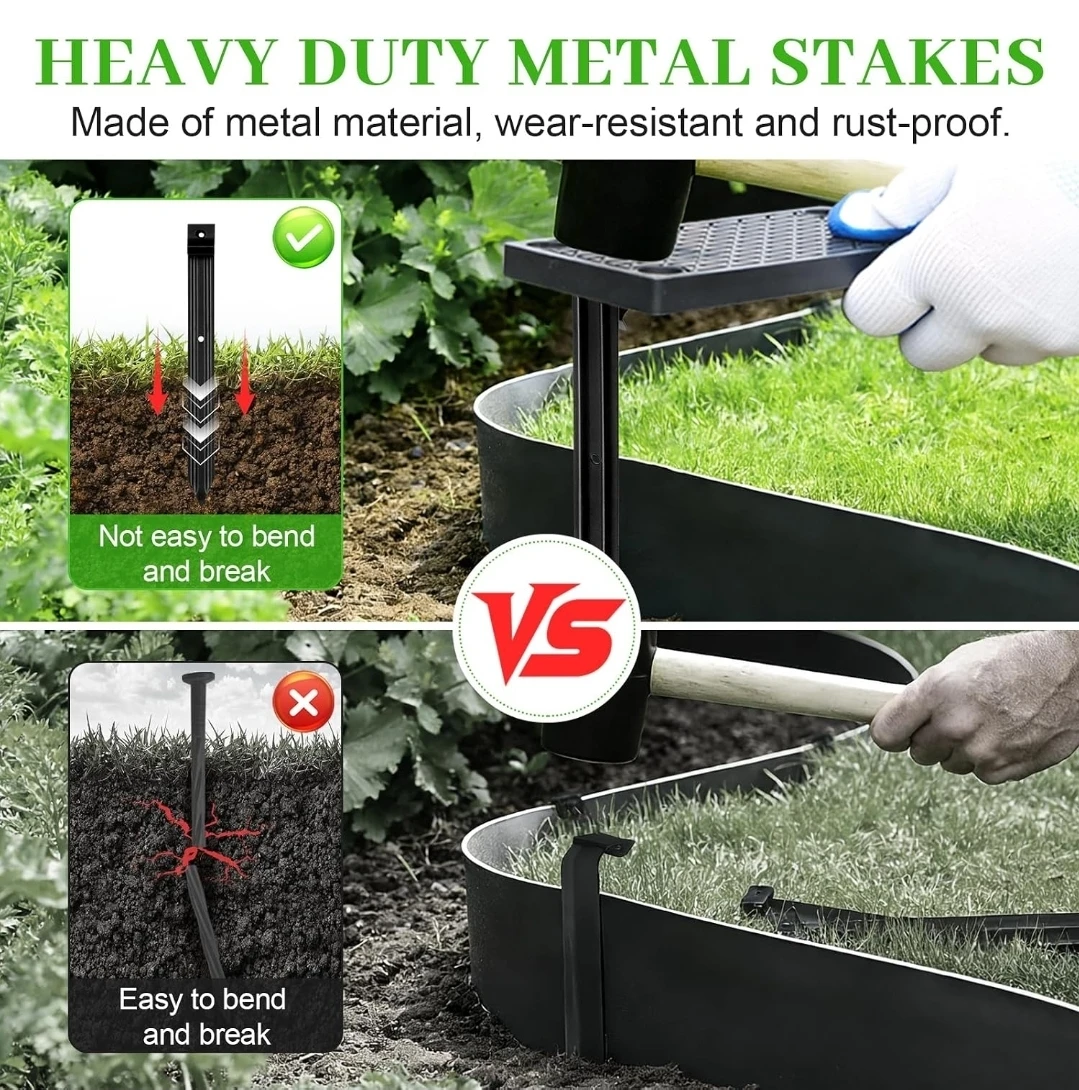 24 Pack Metal Landscape Edging Stakes - photo 5