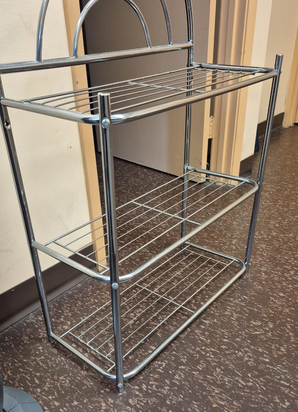 Chrome Wire 3-Tier Shelf Unit