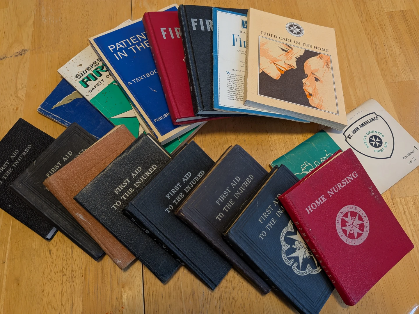 Collection of vintage first aid and nursing manuals 🏈