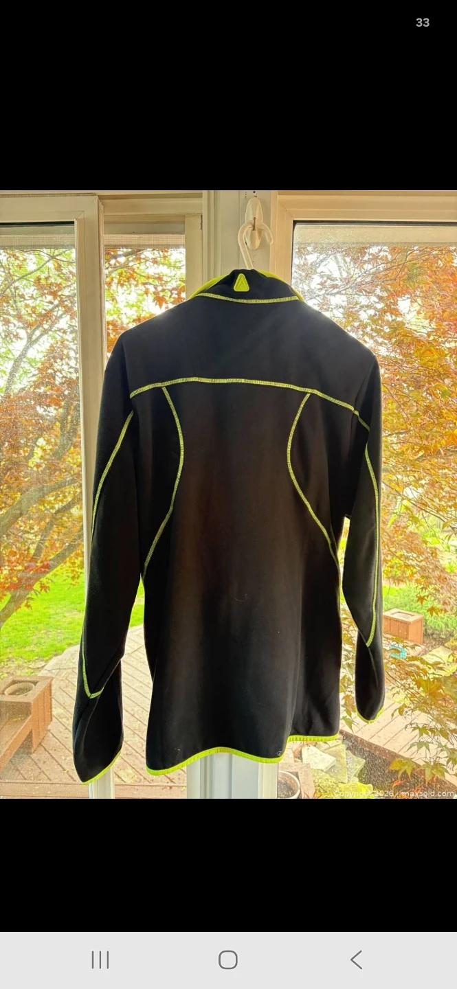 Antigua Performance Jacket - Black and Lime Green - photo 2
