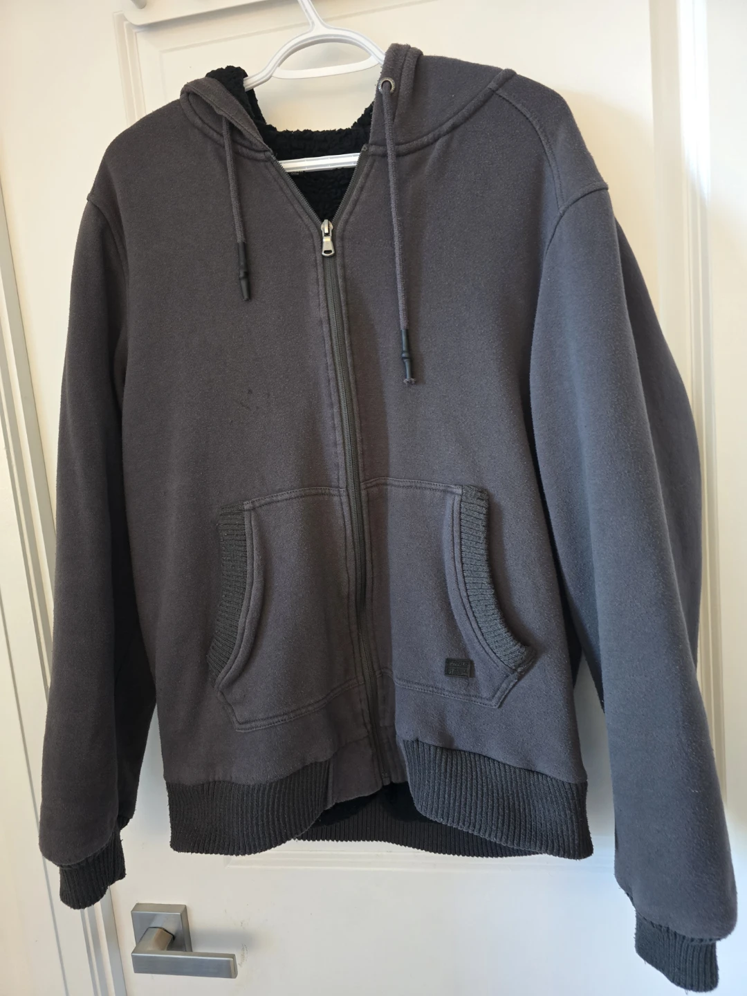 Sherpa-lined Zip-up Hoodie