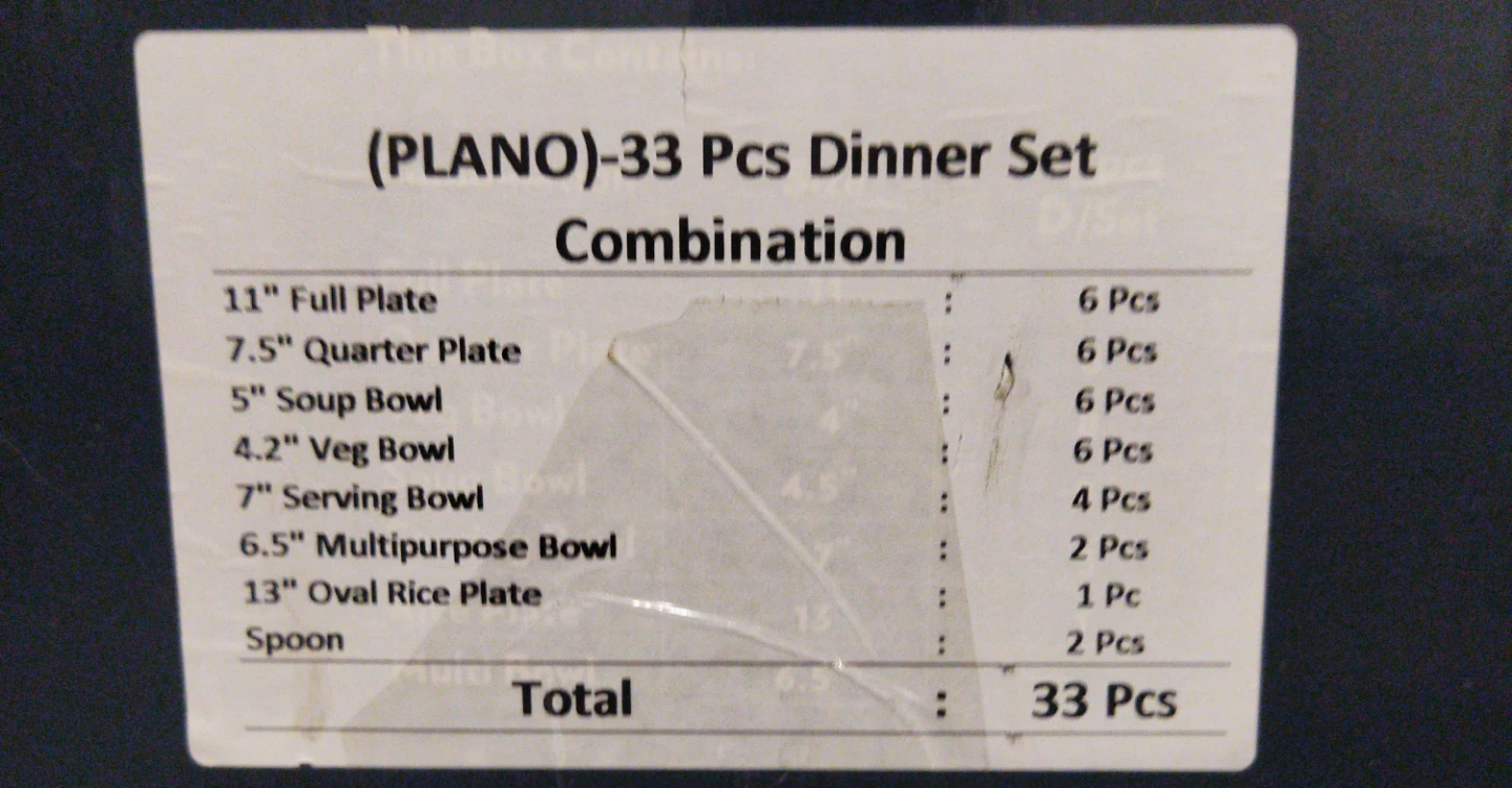 Larah by Borosil Plano 33-Piece Dinner Set - photo 2