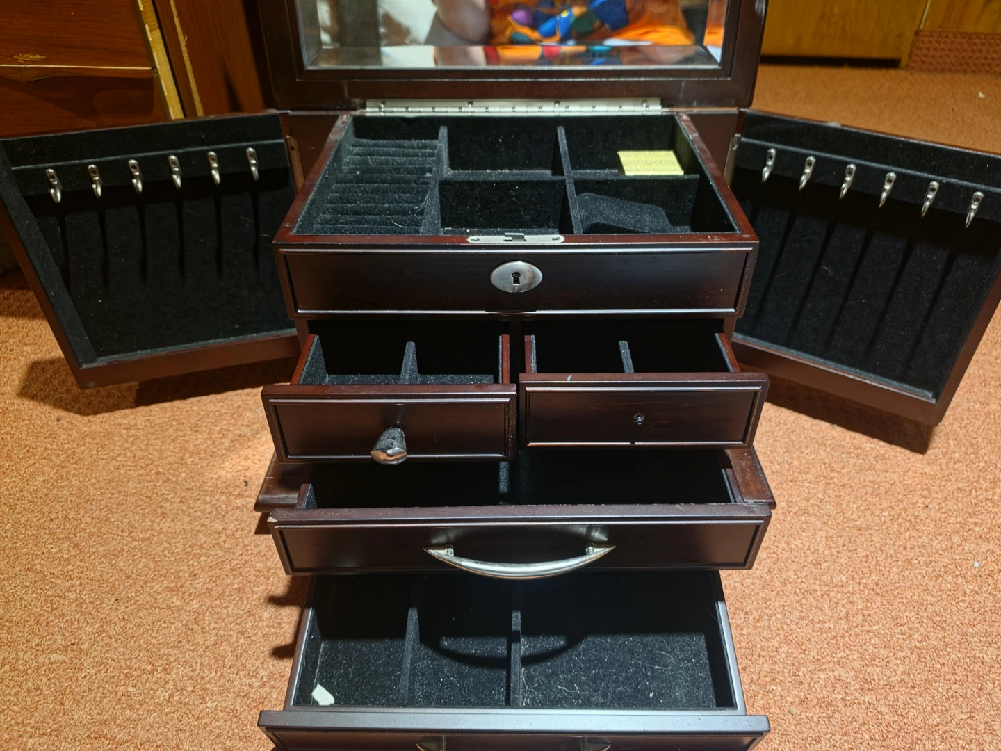 Dark Wood Jewellery Box - photo 3
