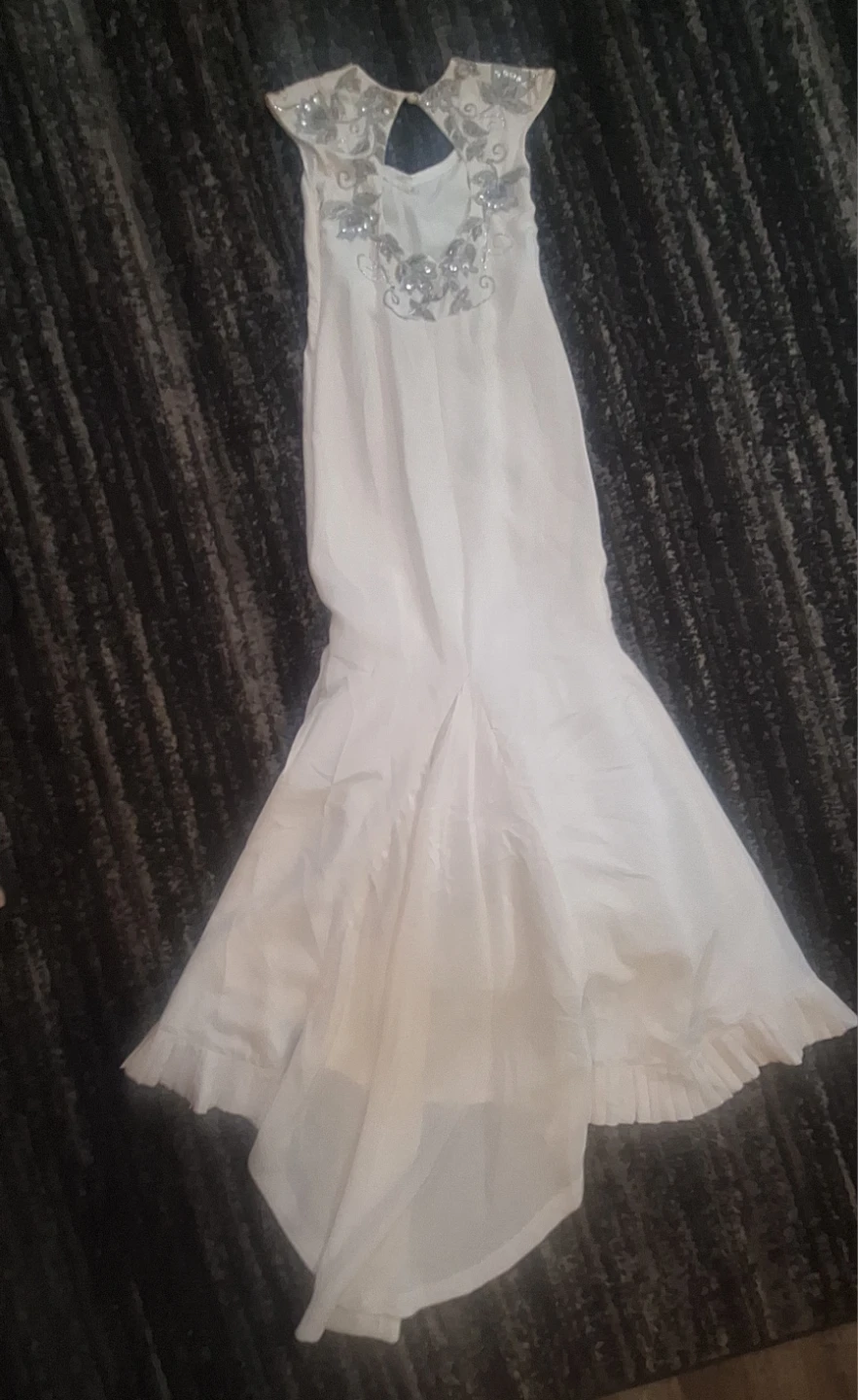 White Beaded Wedding Dress/Formal Gown