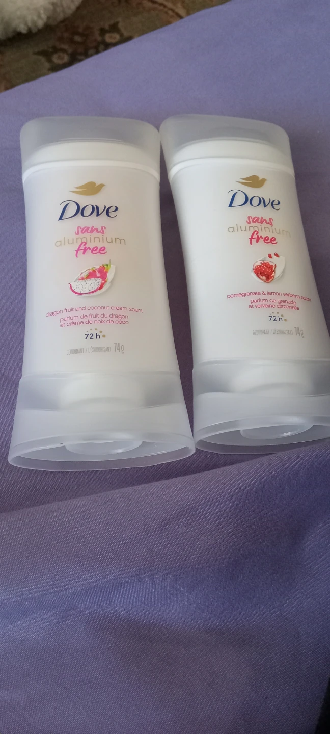 2 Dove Aluminium Free Deodorants
