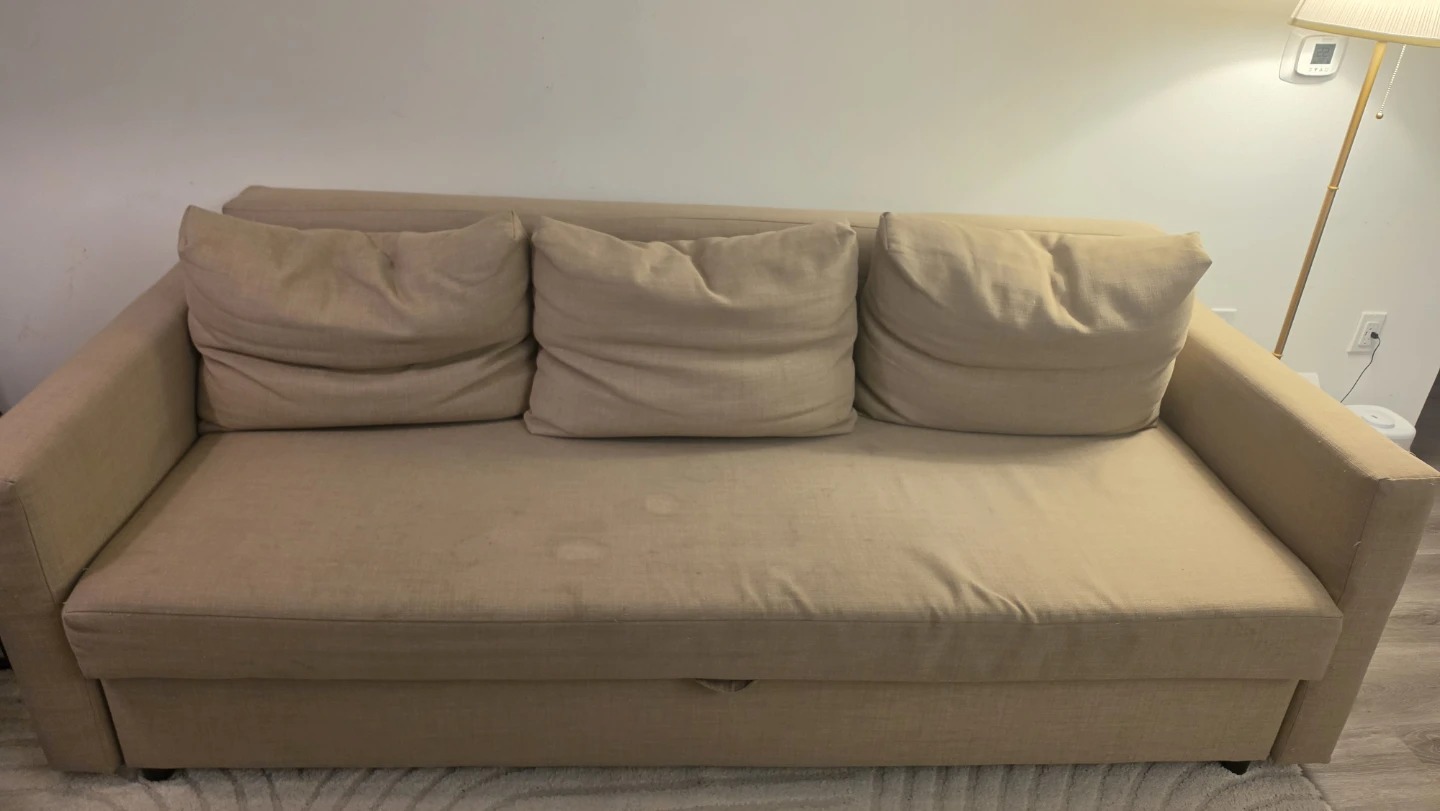 Beige Storage Sofa Bed