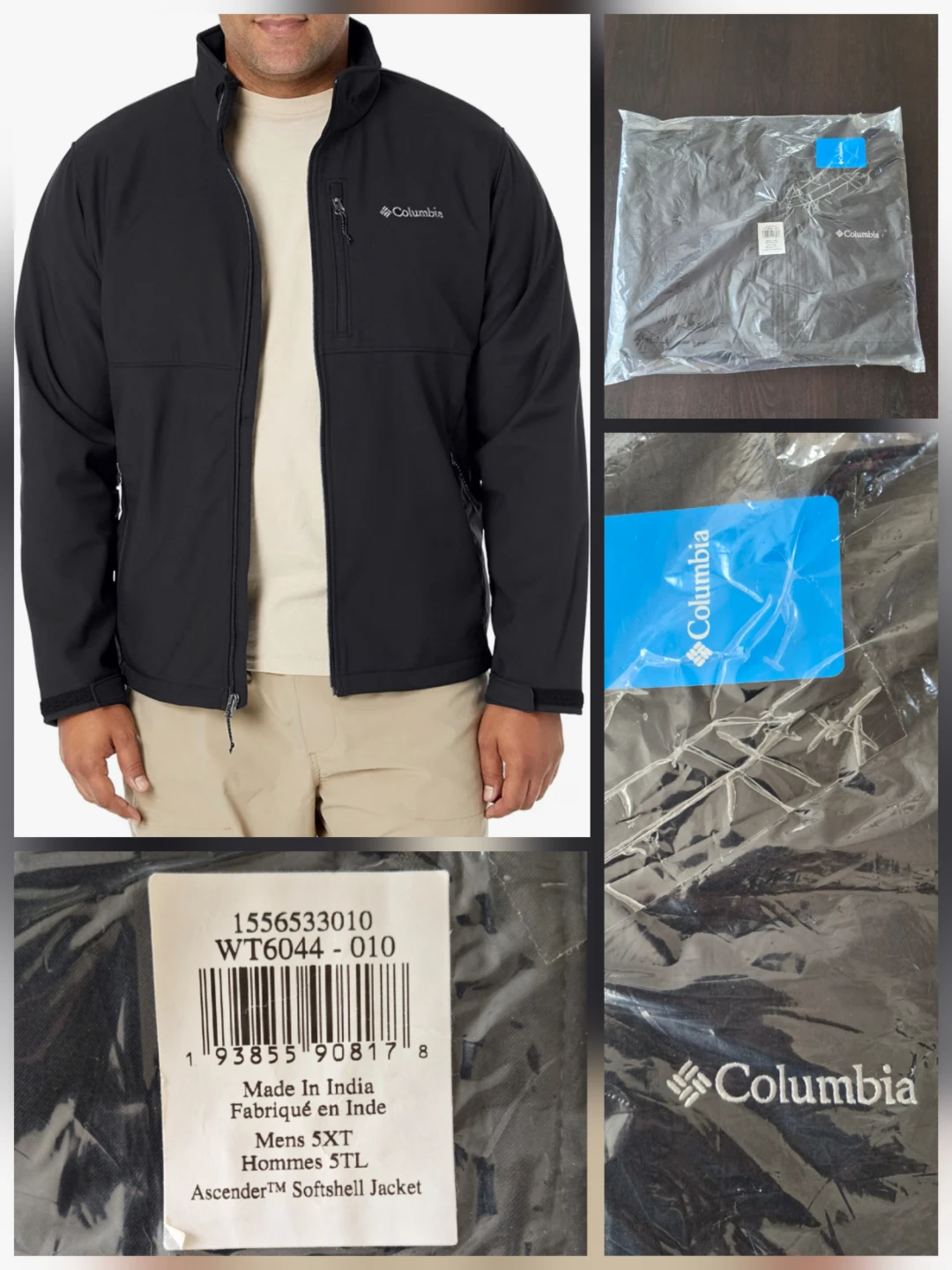 Columbia mens 5XLTall jacket. New in package.