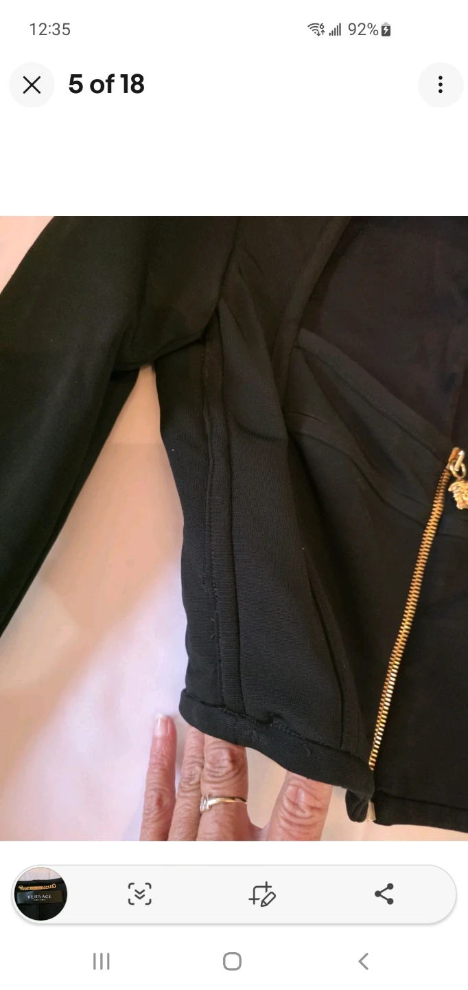 Authenic Versace Cropped Jacket Zip up (size 2 XS) - photo 4