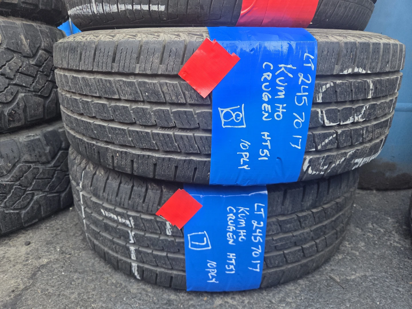 Two Kumho Crugen HT51 LT245/70R17 Tires