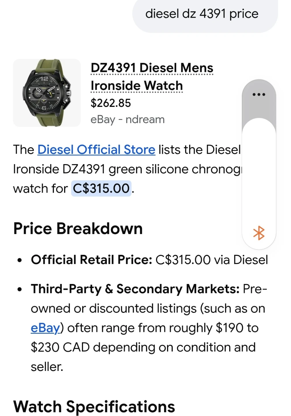 Diesel Men's Black Chronograph Watch - photo 3