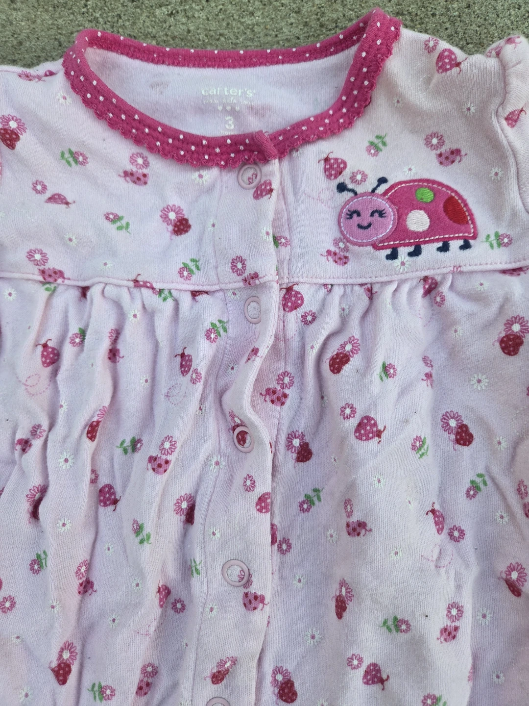 Carter's Baby Girl Footie Pajamas Size 3M - photo 2
