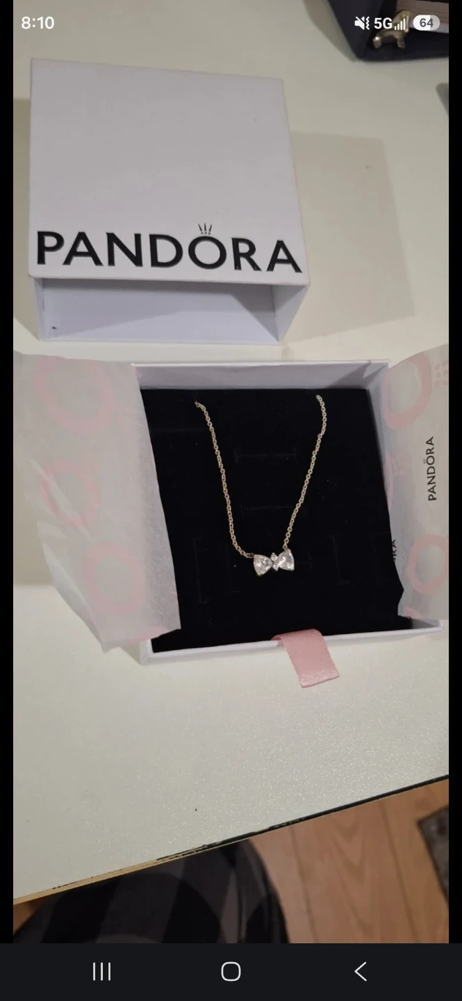 Pandora Bow Pendant Necklace