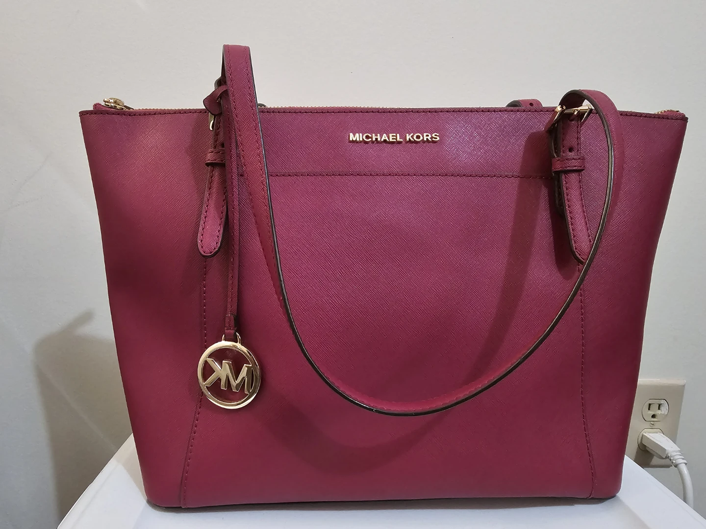 Michael Kors Ciara Magenta Tote Bag