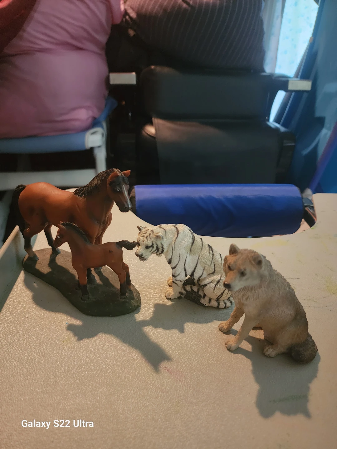 Animal Figurines: Horse, Tiger, and Wolf