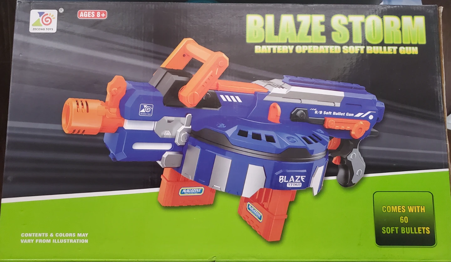 Blaze Storm Battery Operated Soft Bullet Toy Gun - photo 3